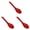 Red 3PCS, variant on Piwvid Melamine Chinese Soup Spoons, Large Won Ton and Ramen Spoons with Long Handle, for Noodles, Pho, Soba, and Rice, Durable, Easy to Clean