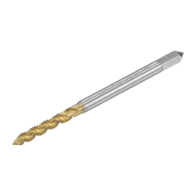 Unique Bargains M2.5 x 0.45 High Speed Steel Machine 3 Spiral Flutes Thread Tap Titanium Plated