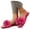 Hot Pink, variant on Dakaela Slide Sandals for Women Flower Square Open Toe Summer Slippers Beach Vacation Casual Flat Shoes