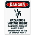 thumbnail image 1 of Hazarduos Voltage Inside Can Shock, Burn Or Cause Injury Sign, OSHA Danger Sign, 18x24 Corrugated Plastic, 1 of 1