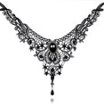 thumbnail image 1 of Gargantilla con colgante de cadena de encaje negro para mujer, estilo gótico, para fiesta, N695, 1 of 4