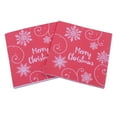 thumbnail image 1 of KAKOWELY 40 servilletas navideñas estampadas con copos de nieve, de pulpa de madera, para cenas, recuerdos de fiesta de Navidad., 1 of 5