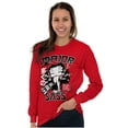 thumbnail image 5 of Kanji Style Betty Boop Major Sass Women's Long Sleeve T Shirt Brisco Brands S, 5 of 6