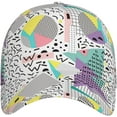 80S 90S Pattern Print Baseball Hat Caps Sun Protection Hat Outdoor
