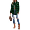thumbnail image 2 of Hubery Women Plaid Flannel Shirts Long Sleeve Button Down Shirt, 2 of 6