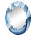 thumbnail image 2 of DESIGN ART Designart "Op Art Blue Focus III" Abstract Modern Wall Mirror 20in.x30in., 2 of 4