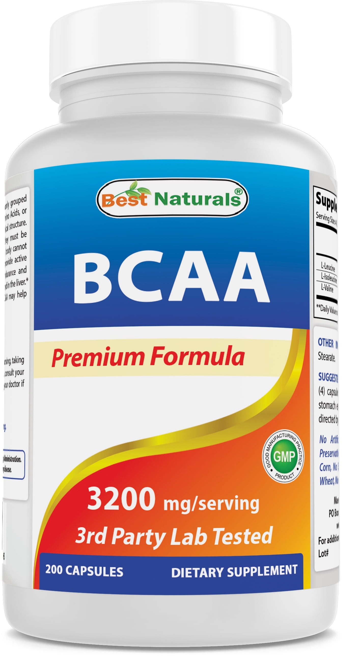 Best Naturals BCAA 3200 mg per serving 200 Capsules
