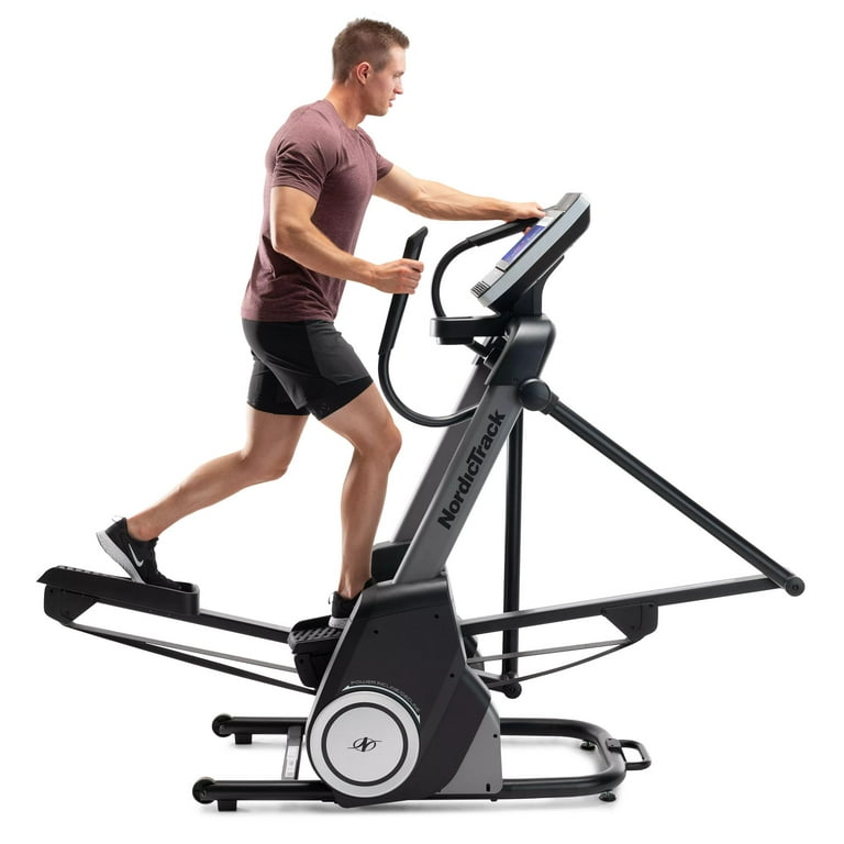 NordicTrack FreeStride Trainer iFIT enabled Elliptical for Low Impact Cardio Workouts with 14 inch Tilting Touchscreen