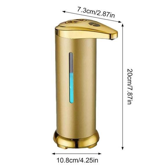 Automatic Soap Dispenser Touchless Sensor Battery Operated Stainless Steel Liquid Hand Dispenser Adjustable Output for Kitchen Bathroom Household Use