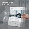 thumbnail image 5 of NIUBEE Acrylic Sign Holder Acrylic Frames 8.5x11, Clear Plastic Sign Holder Standing Frame, Flyer Document Holder Paper Display Stand for Office, Home, Store, Restaurant,6Pcs, 5 of 9