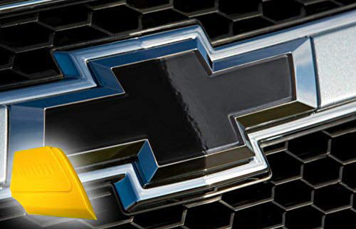 VViViD XPO Black Carbon Fiber Chevy Bowtie Logo Wrap Kit 2 Rolls 11.8 x 4 