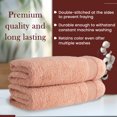 thumbnail image 6 of HALLEY Turkish Bath Towels Set - 2 Pack Bathroom Set, Ultra Soft, Machine Washable, Highly Absorbent, 100% Cotton - Luxury Spa Quality - Peach, 6 of 11