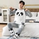 thumbnail image 3 of Conjunto de pijama de franela gruesa y cálida para hombre, ropa de dormir de terciopelo Coral, traje de dibujos animados, ropa de casa, manga larga, invierno, 2023, 3 of 4