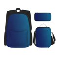 thumbnail image 1 of Easygdp teal blue Mochila para Niños y Niñas con Set de Caja de Almuerzo y Estuche para Lápices 3 en 1, Mochila Escolar Estampada para Adolescentes, 1 of 7