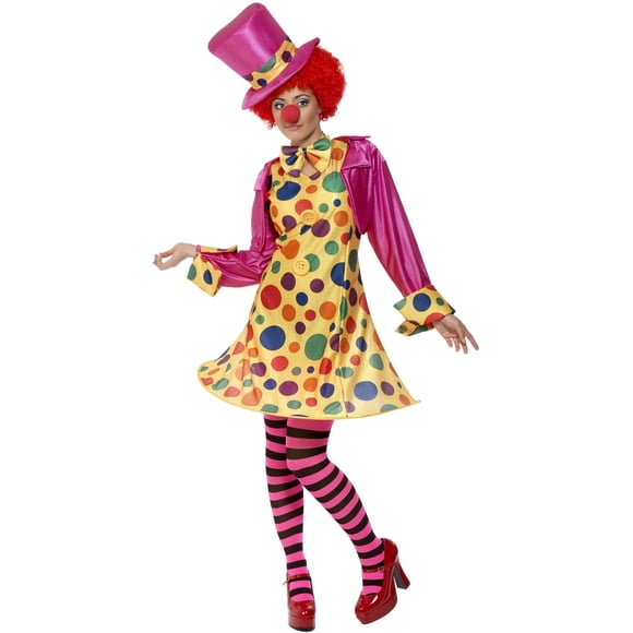 Disfraz de payaso Smiffys para mujer adulta, talla L 14-16, multicolor