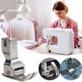 thumbnail image 1 of Industrial Sewing Machine Presser Foot - 4-Spring Anti-Skip Foot for Thick Fabrics and Denim with Built-In Guide for Straight Stitching, 1 of 9