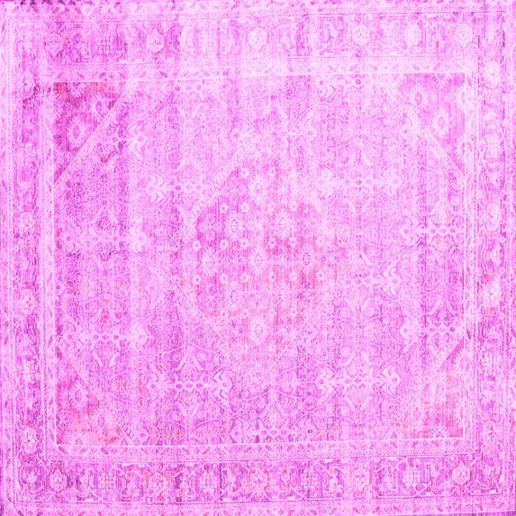 Ahgly Company Indoor Square Persian Pink Traditional Area Rugs, 5' Square