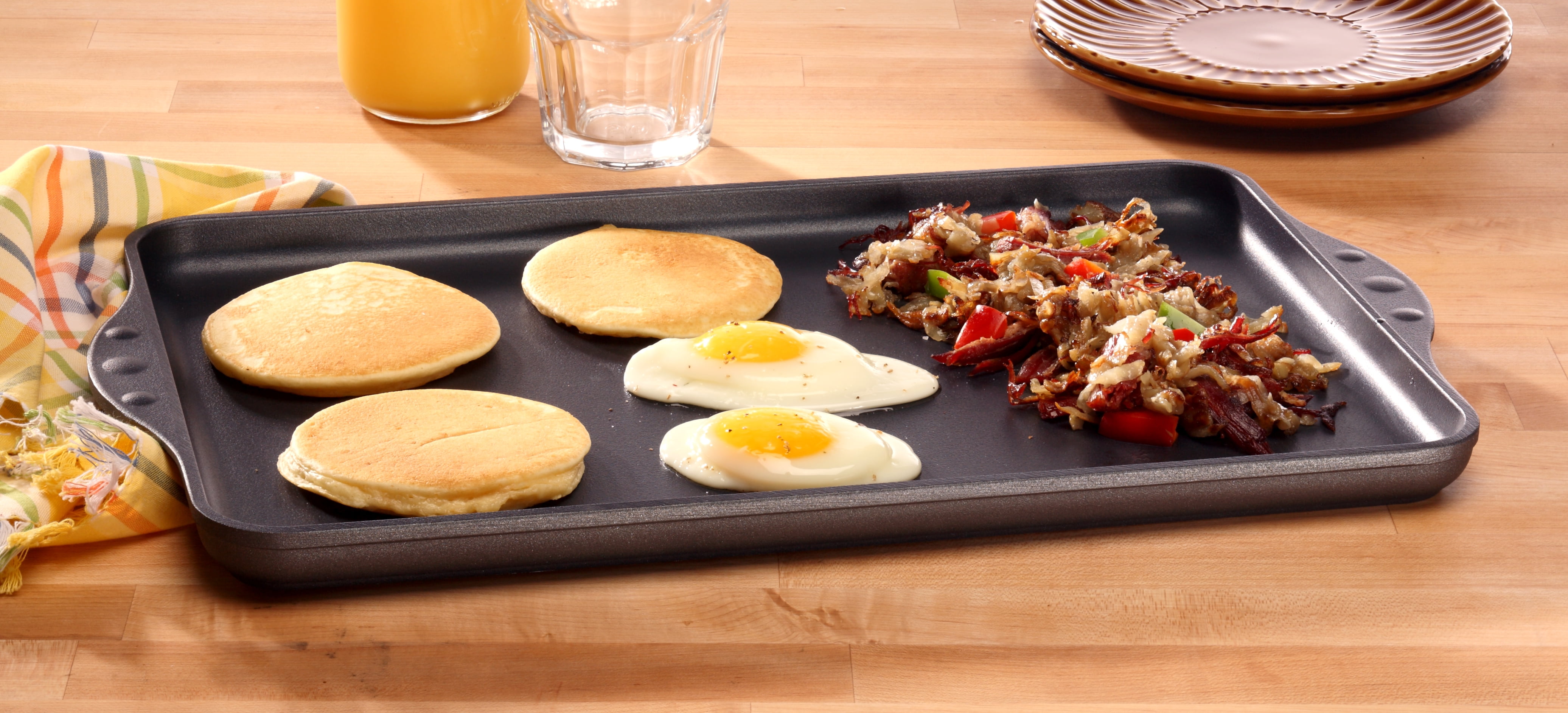 Swiss Diamond | HD Cast Aluminum Double Burner Griddle - 17" x 11"