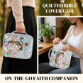 thumbnail image 3 of Garronmavis Cross Rabbit Bible Case Quilted Bible Carrying Case Bible Cover Carrier Carrying Organizer Bag Zippered Book Cover with Handle Gift for Christian, 3 of 7