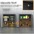 thumbnail image 6 of Garage Wall Cabinet, Locking Metal Wall Cabinet, Metal Garage Wall Cabinets with Doors, 26'' Gray Wall Mounted Floating Cabinets for Home Office,Warehouse,Utility Room, 6 of 18