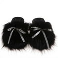 thumbnail image 5 of Kilaqueen Women's Fuzzy Fuzzy Slippers Soft Comfortable Memory Foam House Slippers Ladies Cozy Bow Knot Bedroom Slippers Non-Slip Sole Indoor Slip On Slippers, 5 of 8