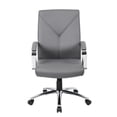 thumbnail image 2 of Scranton & Co Fauteuil de Direction Moderne Rembourré en Similicuir Gris, 2 of 6