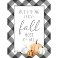 thumbnail image 2 of Lettered and Lined 12x14 White Modern Wood Framed Museum Art Print Titled - I Love Fall Most of All, 2 of 4