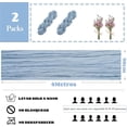 thumbnail image 2 of 2 Piezas Caminos de Mesa de Gasa de 4 Metros, Camino Mesa Azul con Tela de Chiffon para Decoración de la Mesa, Hogar y Casa, Table Runner Rectangular para Banquete, Boda, Fiesta de Cumpleaños, 2 of 4