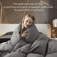 thumbnail image 5 of Down Comforter Feather Duvet Insert Cotton Grey Down Comforter All Season Solid, Oversized King, 5 of 6