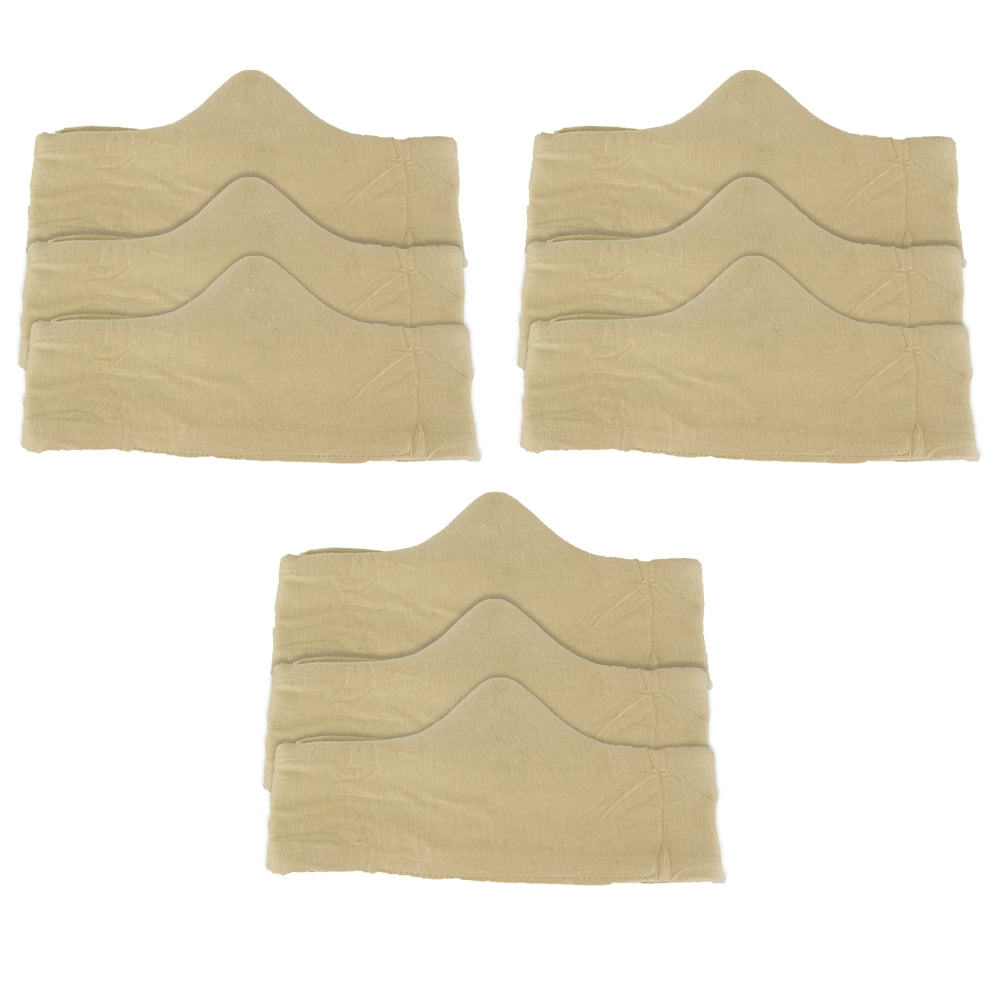 100% Pure Bamboo Cotton Bra Liner Beige, 3-Pack, XL Wicking & Antibacterial