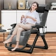 thumbnail image 2 of FICISOG Zero Gravity Chair with Adjustable Pillows and Cup Holder Trays for Tanning,Gray, 2 of 10