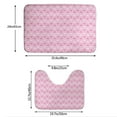 thumbnail image 3 of Yiaed Breast Cancer Awareness5 Print Bathroom Mat Set 2 Pieces Mat Anti-Skid Pad Ultra Soft and Absorbent Bathroom Bath Mat Contour Bath Rugs for Toilet Base, 3 of 6