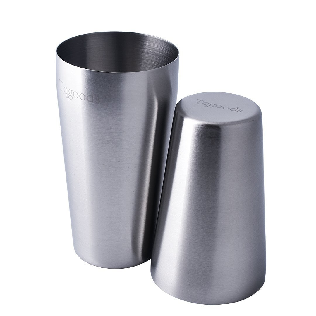 3 Piece BAR WEIGHTED COCKTAIL SHAKER Stainless Boston Mixing Tin & Jigger Set 