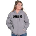 thumbnail image 3 of Kansas Heartland Cute Midland Pride Unisex Fleece Graphic Zip Up Hoodie Brisco Brands 2X, 3 of 5