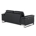 thumbnail image 5 of Titan Furnishings Genuine Italian Leather Reclining Sofa and Loveseat in Black, 5 of 20