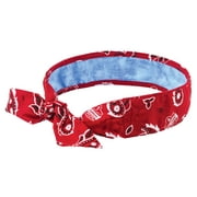 Chill-Its 6700CT Evaporative Cooling Bandana with Cooling Towel - Tie Closure, Red Western