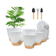 thumbnail image 2 of 7 Pcs Macetas De Plástico Con Riego Automático Para Plantas Malubero BLANCO CAFE, 2 of 5