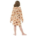 thumbnail image 5 of FORMRS Niños Bathrobe Unisex Hooded Robe Soft Plush Pajamas Sleepwear, Size 7-9T, Colorful Halloween Pumpkin Pattern, 5 of 7