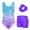 Blue Purple Sequins, variant on Leotards for Girls Gymnastics Sparkly Kids Dance Unitard Biketards with Shorts 4-11Years