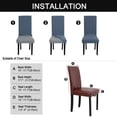 thumbnail image 6 of PiccoCasa Dinning Room Hotel Stretch Chair Cover Removable Slipcover Steel Blue, 6 of 8
