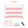 thumbnail image 5 of Pink White Striped Sun Shade Sail 8'x10' Rectangle Outdoor Shade Canopy, Farmhouse Stripes Porch Shades Outdoor Sun Blocking Screen, Sunshade Cloth Covers for Patio/Deck/Garden, 5 of 5