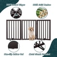 thumbnail image 3 of Semiocthome Barrière pour Animaux Pliable en Bambou, Barrières Autoportantes pour Chien pour Entrée, 3 Panneaux, Brun, 3 of 5