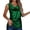 Green, variant on Women's Sleeveless Top Trendy Sparkly Party Blouses Cowl Neck Glitter Top for Party Night Out Purple L