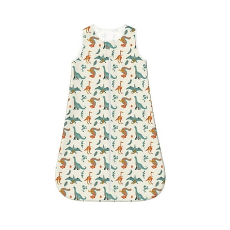 

Haiem Summer Dinosaur Printed Baby Sleep Sack 0-6 Months Muslin Baby Sleeping Bag Zipper Toddler Wearable Blankets Comfy Stretchy Thin Sleep Sacks-Medium