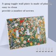 thumbnail image 3 of Yayeee Toggle Light Switch Wall Plate 2-Gang 4.56"x4.48" Decorative Outlet Cover, Beige Floral Garden, 3 of 7