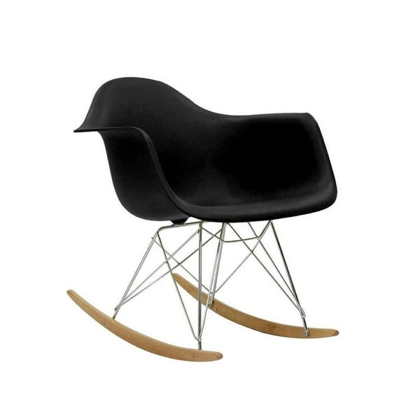 Chaise rocker pour enfants Plata Décor Import en noir