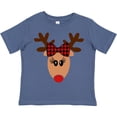 thumbnail image 3 of Inktastic Cute Girl Reindeer with Buffalo Plaid Bow Boys or Girls Toddler T-Shirt, 3 of 5