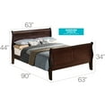 thumbnail image 2 of Glory Furniture Louis Phillipe Queen Sleigh Bed in Cappuccino, 2 of 2
