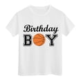 thumbnail image 4 of T-shirts Garçons Été Manches Courtes Imprimé Basketball Tendance T-Shirt Blanc 6-7 Ans, 4 of 4