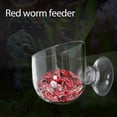 thumbnail image 2 of BeesClover Verre Transparent Alimentant la Nourriture Ver Rouge Tasse avec Forte Ventouse Poissons Réservoir Fournitures, 2 of 7